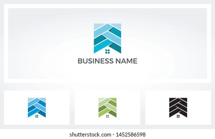 House Roof Woven Chevron Logo