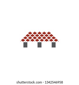 house roofing logo symbol vector design element