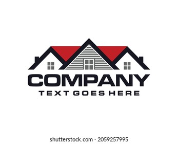 House, Roofing, Siding, Gutters Logo