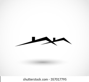House roofs icon vector