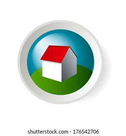 House in round frame