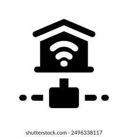 house router icon. vector glyph icon for your website, mobile, presentation, and logo design.
