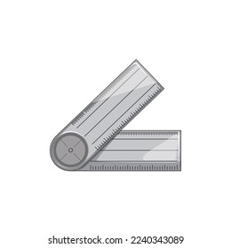 caricatura del constructor de gobernantes de la casa. signo del constructor de reglas de la casa. ilustración vectorial de símbolo aislado