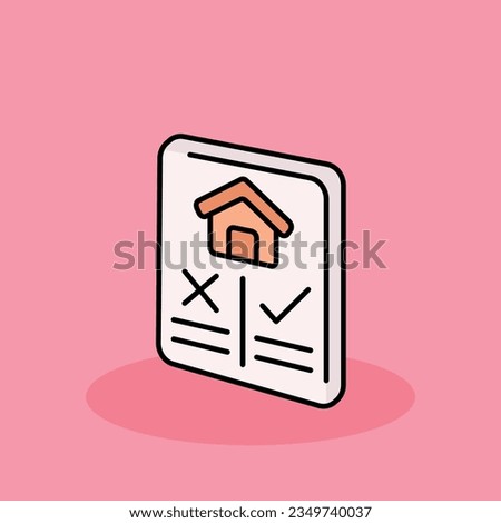 House Rules Free vector cartoon icon illustration. Shared Flat icon concept isolated . flat cartoon style