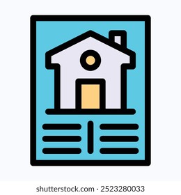 Hausregeln Symbol, Gemeinsames Gehäuse Regeln Vektorsymbol, Isolierte lineare Farbe Vektorsymbol.