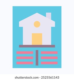 Icono de reglas de la casa, ícono de Vector de reglas de vivienda compartida, ícono de Vector aislado de estilo plano.