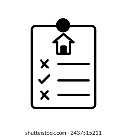 house rules icon with white background vector stock illustration