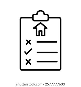 house rules icon with white background vector stock illustration