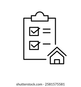  house rules icon with white background vector stock illustration