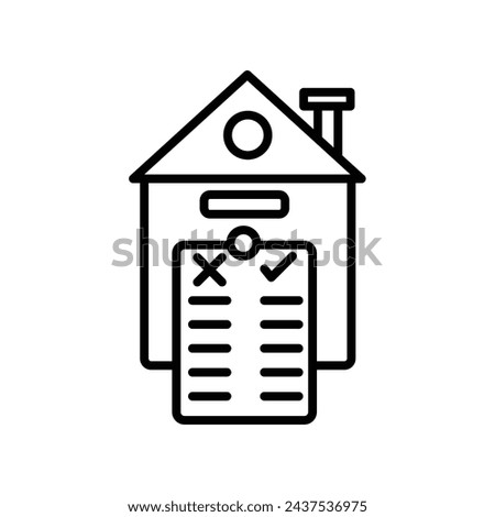 house rules icon with white background vector stock illustration