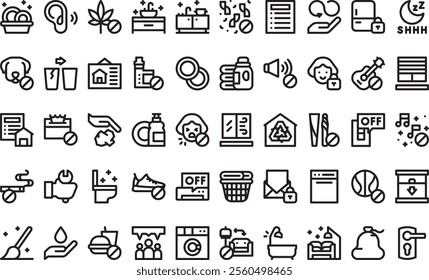 House rules icons High-Quality Vector Icons Collection with Editable Stroke. Ideal for Professional and Creative Projects.