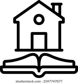 house rules line icon illustration vector