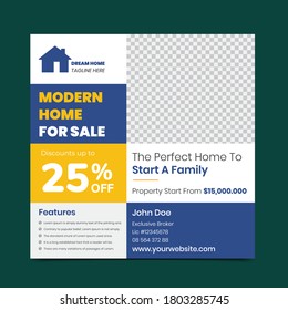 House for Sale Banner Ad adobe illustrator Template
