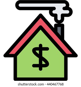 house sale Filled Outline Icon