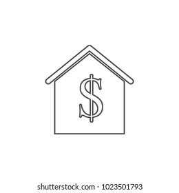 house for sale icon. Element for mobile concept and web apps. Thin line  icon for website design and development, app development. Premium icon on white background