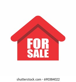 house for sale icon vector