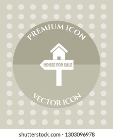 House For Sale Icon for Web. Application, Software & Graphic Design.
