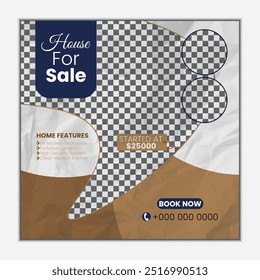 House for sale media post design template