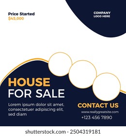 House sale poster design template