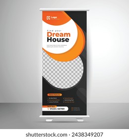 House sale rollup banner template, Standee rollup banner, x banner template