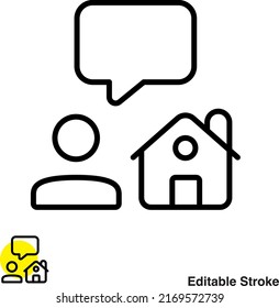 House Sale Vector Line Icon