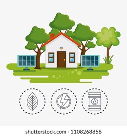house with save the world icons