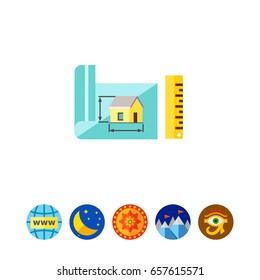 House scheme and ruler