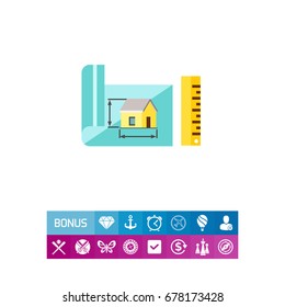 House scheme and ruler