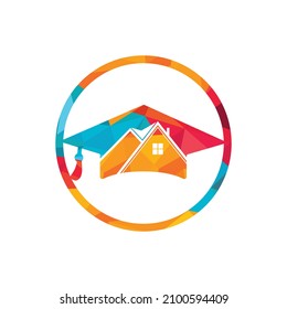House school education logo design. Student housing logo template.