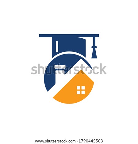 House school education logo design. Student housing logo template.
