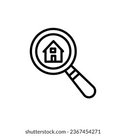 Icono de Búsqueda de la casa en vector. Ilustración