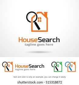 House Search Logo Template Design Vector
