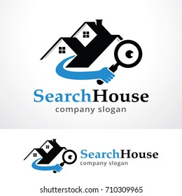 House Search Logo Template Design Vector, Emblem, Design Concept, Creative Symbol, Icon