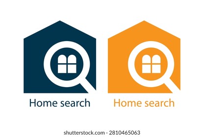 House Search Magnifier Logo Design for Real Estate Property Finder Business