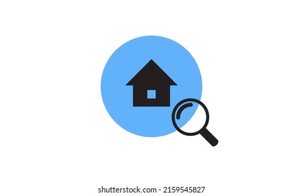house search real estate icon. home symbol, design template element,vector illustration isolated