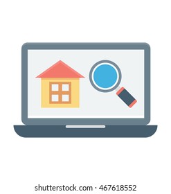 
House Search Vector Icon
