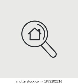 house search vector icon looking for a house
