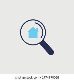 house search vector icon looking for a house