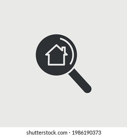 house search vector icon looking for a house