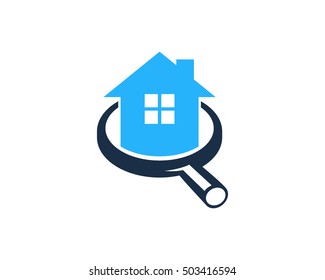 House Searching Logo Design Template