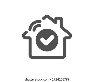 House security icon. Smart home sign. Private protection symbol. Classic flat style. Quality design element. Simple house security icon. Vector