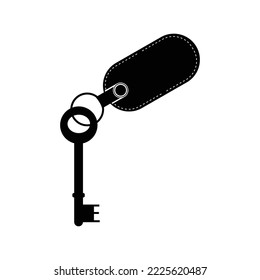 House security keychain ring icon | Black Vector illustration |
