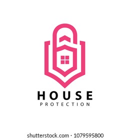 House Security logo design template. Vector illustration