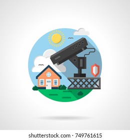 House security system, detailed flat icon