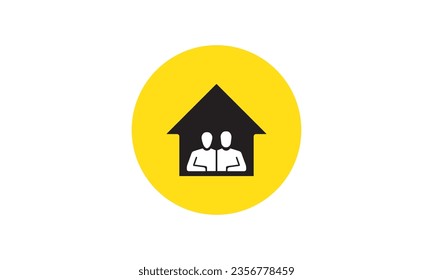 Selección y búsqueda de la casa, proyecto de la casa, icono del negocio inmobiliario, ilustración vectorial del botón del sitio web
