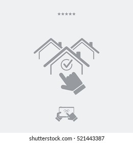 House selection - Vector web icon