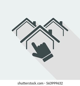 House selection - Vector web icon