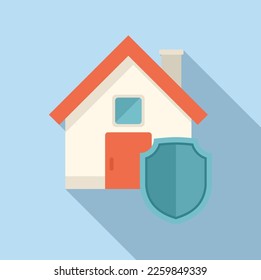 House seller icon flat vector. Service support. Hotline contact