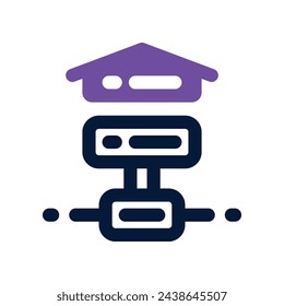 House Server Icon. Vector Doppelton Icon für Ihre Website, Handy, Präsentation und Logo-Design.