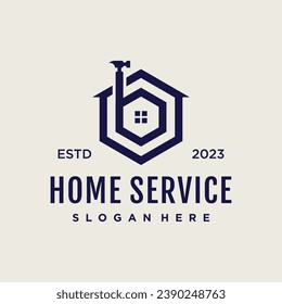 Design-Element des Hausdienstes, Vektorsymbol für kreative Idee